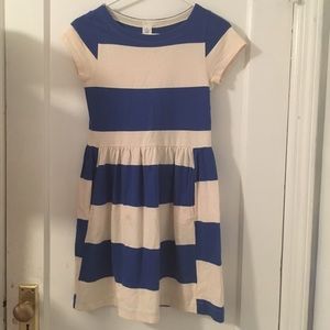 Blue and white short sleeve dress